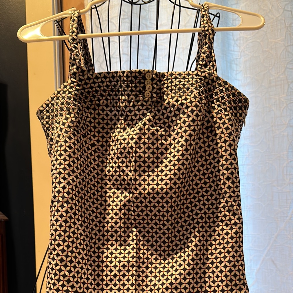 J crew navy printed dress Sz 2